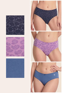 Zivame Regular Rise Full Coverage Hipster Panty (Pack of 3) - Multicolor — thumbnail 2